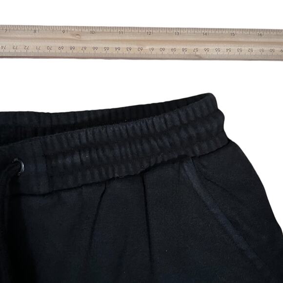 FILA M Streetwear Joggers Black Tapered Fleece Sweatpants Minimalist Modern - Picture 3 of 5